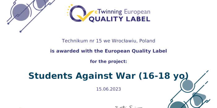 Europejska odznaka jakości dla projektu e-Twinning!